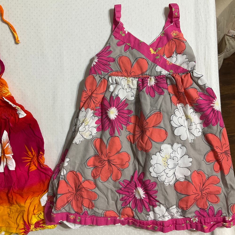 Carter’s Toddler Girl Dress size 18M Tropical Floral Dress Black Pink Bundle of5 - Picture 8 of 15